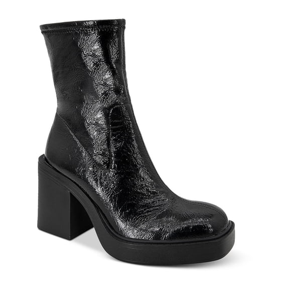 Kenneth Cole New York Womens Amber Pull-on Chunky Ankle Boots