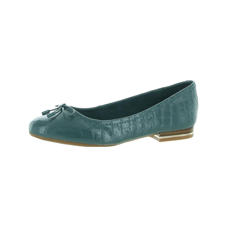 Kenneth Cole New York Womens Balance Leather Ballet Flats Green 7.5 Medium B M Walmart