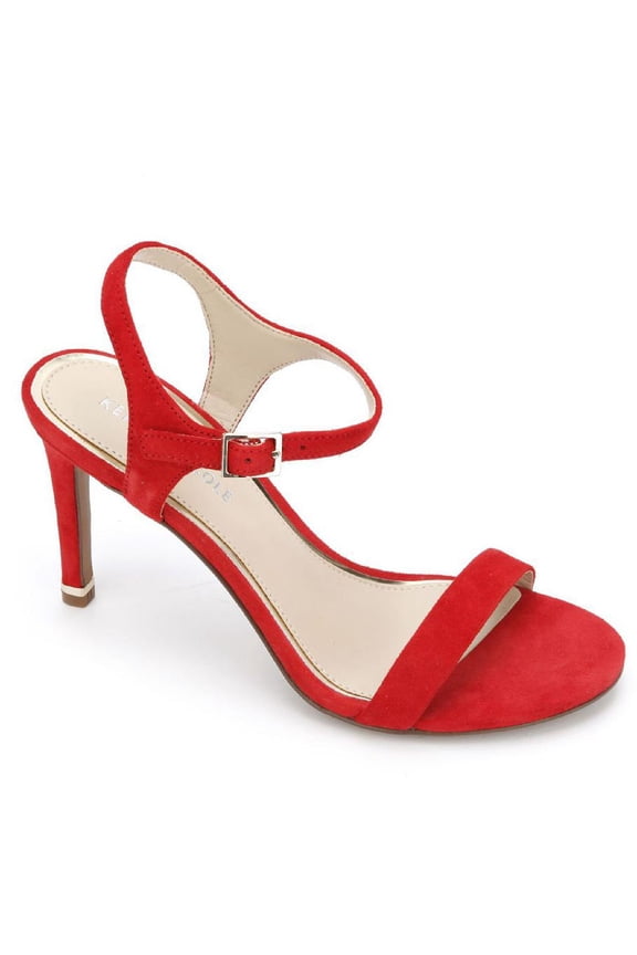 New York Womens Brandy 85 Suede Heel Sandals  Red 10 Medium (B,M)