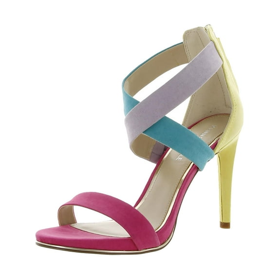 Kenneth Cole New York Womens Brooke Cross Sandal Leather Open Toe Heel Sandals