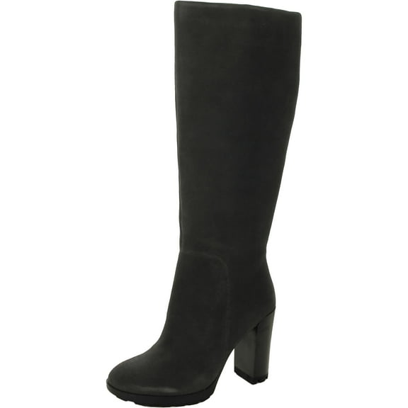 Kenneth Cole New York Womens Justin 2.0 Suede Heels Knee-High Boots