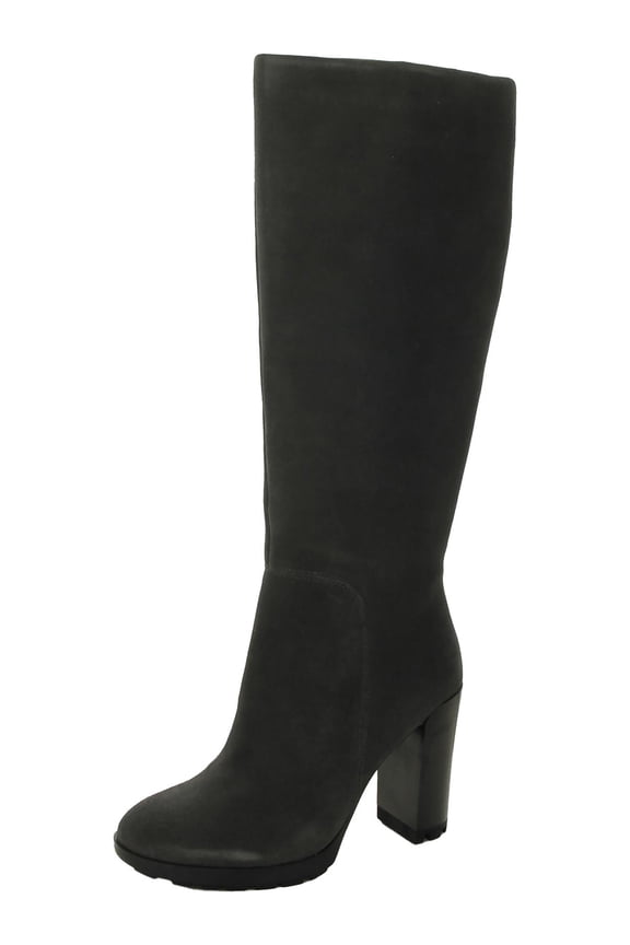 New York Womens Justin 2.0 Suede Heels Knee-High Boots