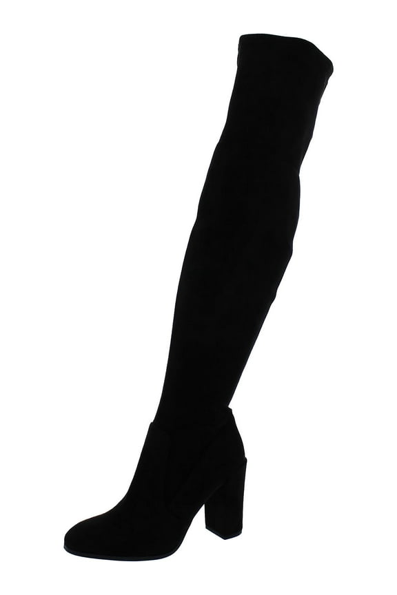 New York Womens Justin OTK Faux Suede Tall Over-The-Knee Boots