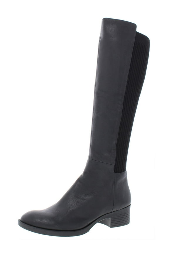 New York Womens Levon Leather Knee-High Riding Boots