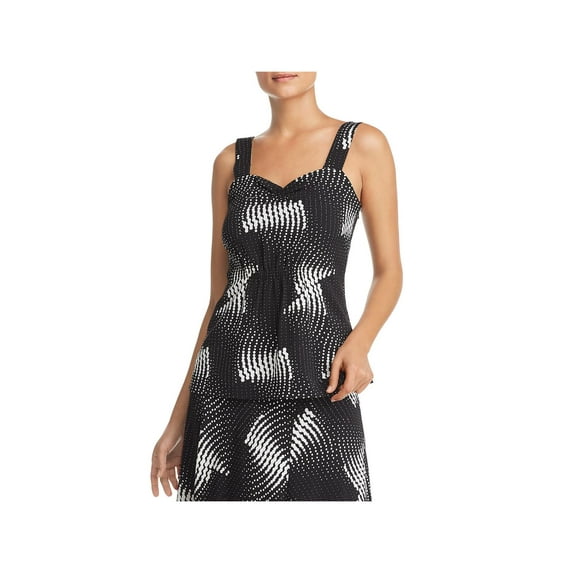Kenneth Cole New York Womens Printed Ruched Tank Top
