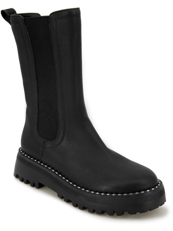 New York Womens Radell Mid Calf Embellished Chelsea Boots