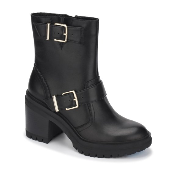 Kenneth Cole New York Womens Rhode Buckle Zipper Mid-Calf Boots