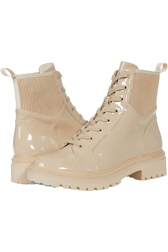 New York Womens Rhode Light Lace Up Bootie Ankle Boot 10 Sand
