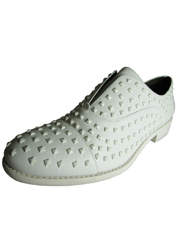 Kenneth Cole New York Womens Sackett LE Studded Loafer Shoe, White, US 7.5