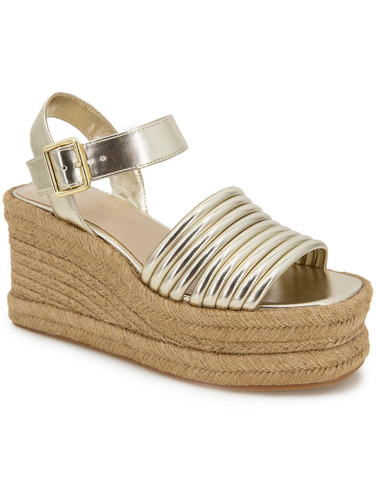 Kenneth Cole New York Shelby Women s Wedge Shoes Light Gold 9.5 M