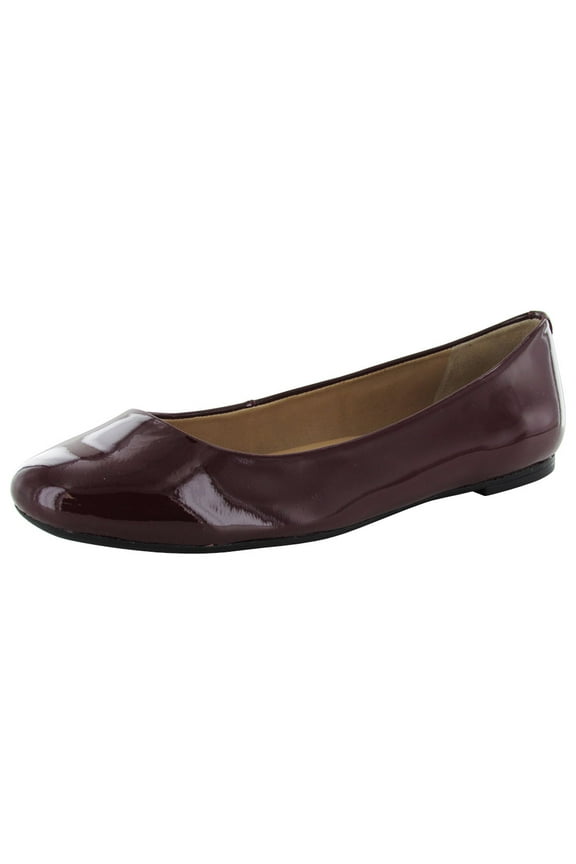 New York Womens The Delight PA Flat Shoes, Bordeaux Patent, US 6