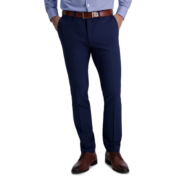 Kenneth Cole REACTION Mens Skinny Fit Flat Front 4 Way Stretch Pant 32W x 29L Bright Blue