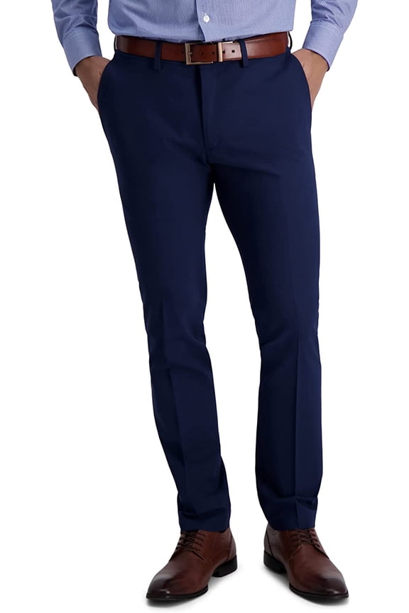 REACTION Mens Skinny Fit Flat Front 4 Way Stretch Pant 33W x 32L Bright Blue