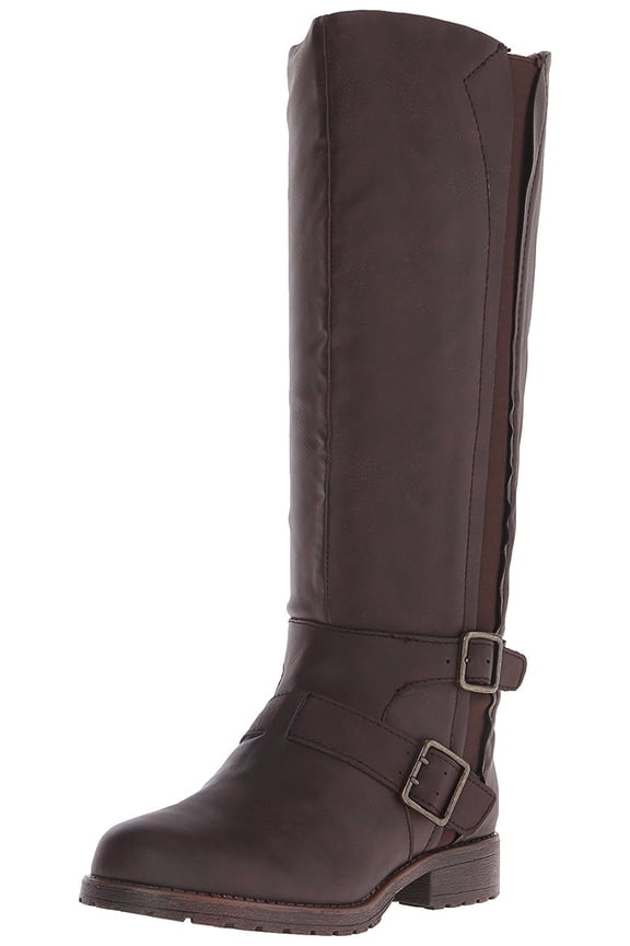 REACTION Women's Jenny Stride Riding Boot, Brown, 6 M US