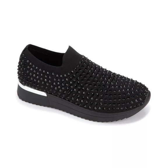 Kenneth Cole Reaction BLACK Women's Cameron Jewel Joggers Sneakers, US 7M