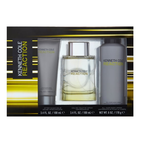 Kenneth Cole Reaction Eau de Toilette, Cologne Gift Set for Men, 3 Piece