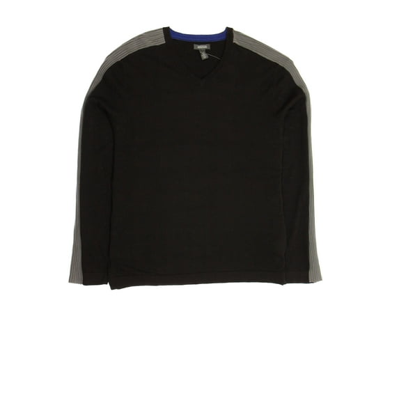 Kenneth Cole Reaction 'Give Me A V!' Black V-Neck Sweater, Size 2XLarge