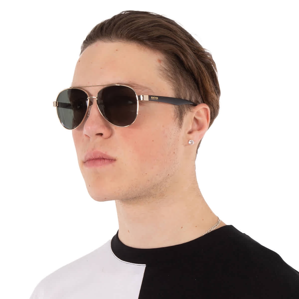 Lunettes De Soleil Homme Kenneth Cole Reaction – Aviateur Noir – Occasion