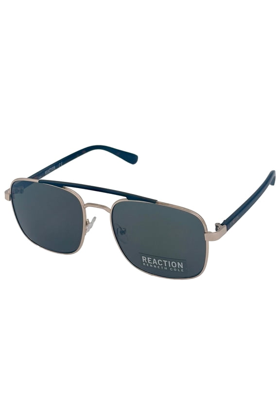 Reaction Gold Mens Sunglass Metal Aviator, Green Lens KC1355 32N