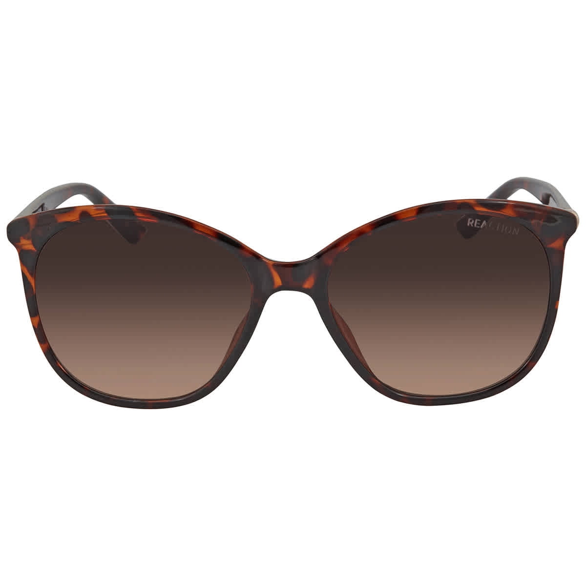 Kenneth Cole Reaction Oversized Sunglasses - Dark Havana/Gradient Brown. Kenneth Cole Reaction Womens Tortoise Square Plastic  main image 2