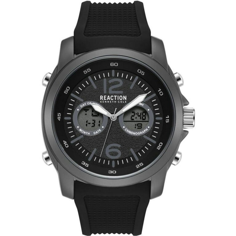 Kenneth Cole Reaction KRWGP2188304 Men s Chrono Black Strap Watch