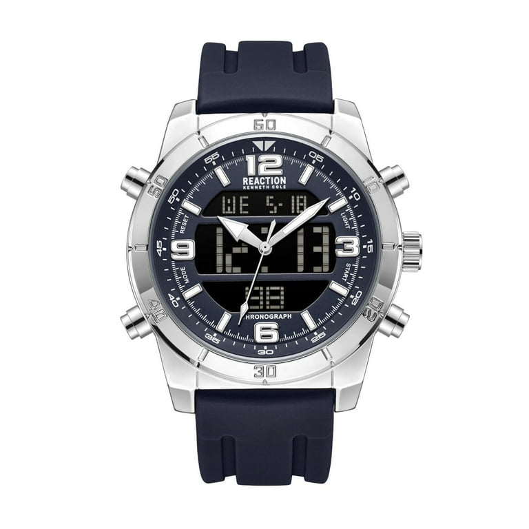 Kenneth Cole Reaction Men s Analog Digital Watch Silicone Strap KRWGP2183502 Walmart