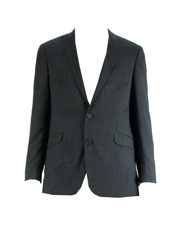 Reaction Men's Black Pinstripe Slim Fit Jacket 40R