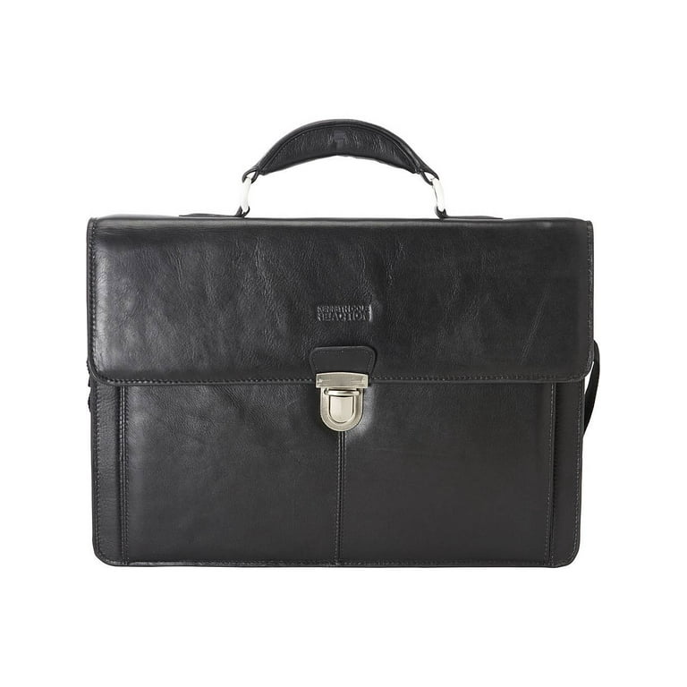 Kenneth Cole Black Leather retailer Briefcase/File Bag