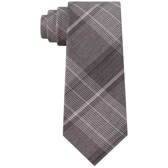 Kenneth Cole Reaction Men’s Plaid Ties, Black