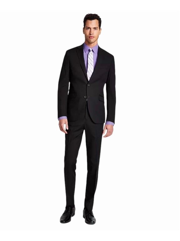 Reaction Men's Ready Flex Slim-Fit Suit 48L / 42 x 32 Black