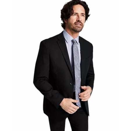 Kenneth Cole Mens Slim fit Suit Jacket Blazer 42 L Black Solid