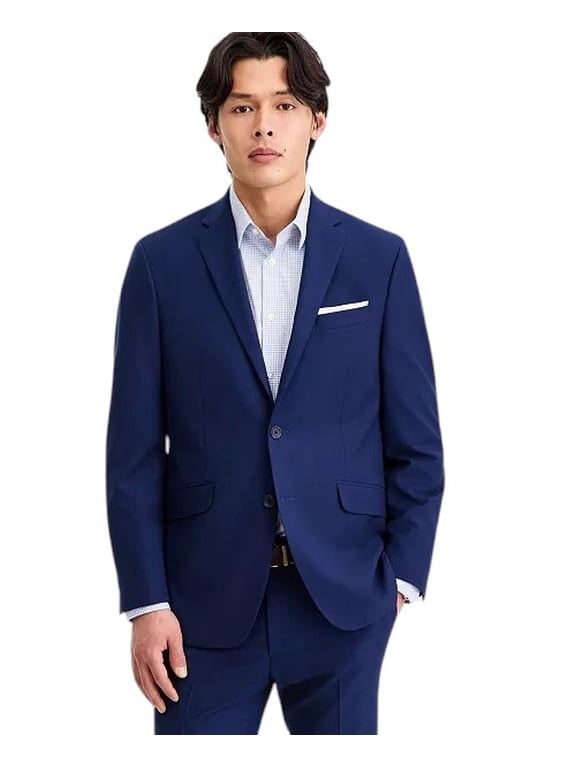 Mens Slim fit Suit Jacket Blazer 42 L Blue Solid