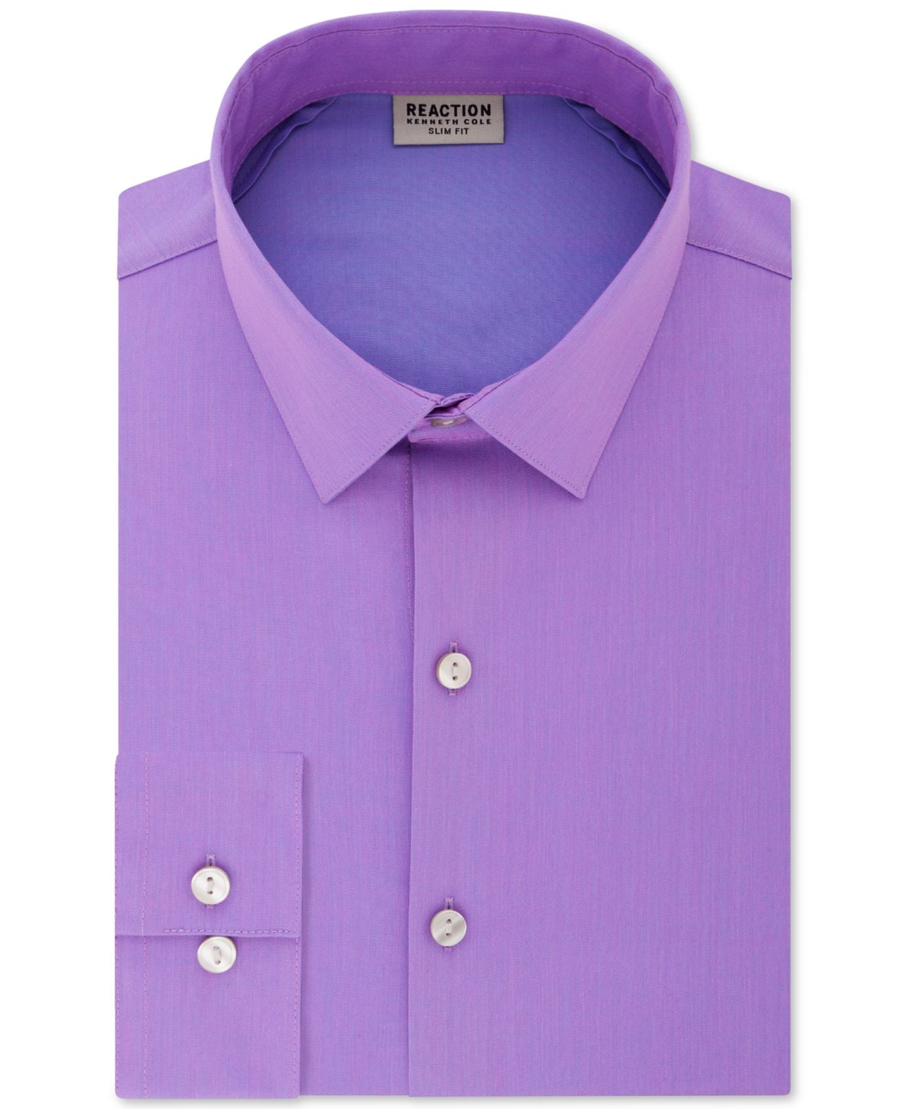 Kenneth Cole Reaction Men's Slim-Fit All Day Flex Performance Stretch Solid Dress  Shirt Purple Size 36-37 - Walmart.com