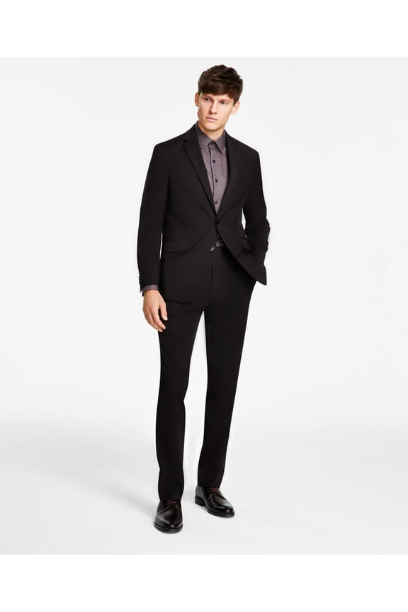 Reaction Men's Slim Fit Flex Stretch Suit 48R / 42 x 32 Dark Red