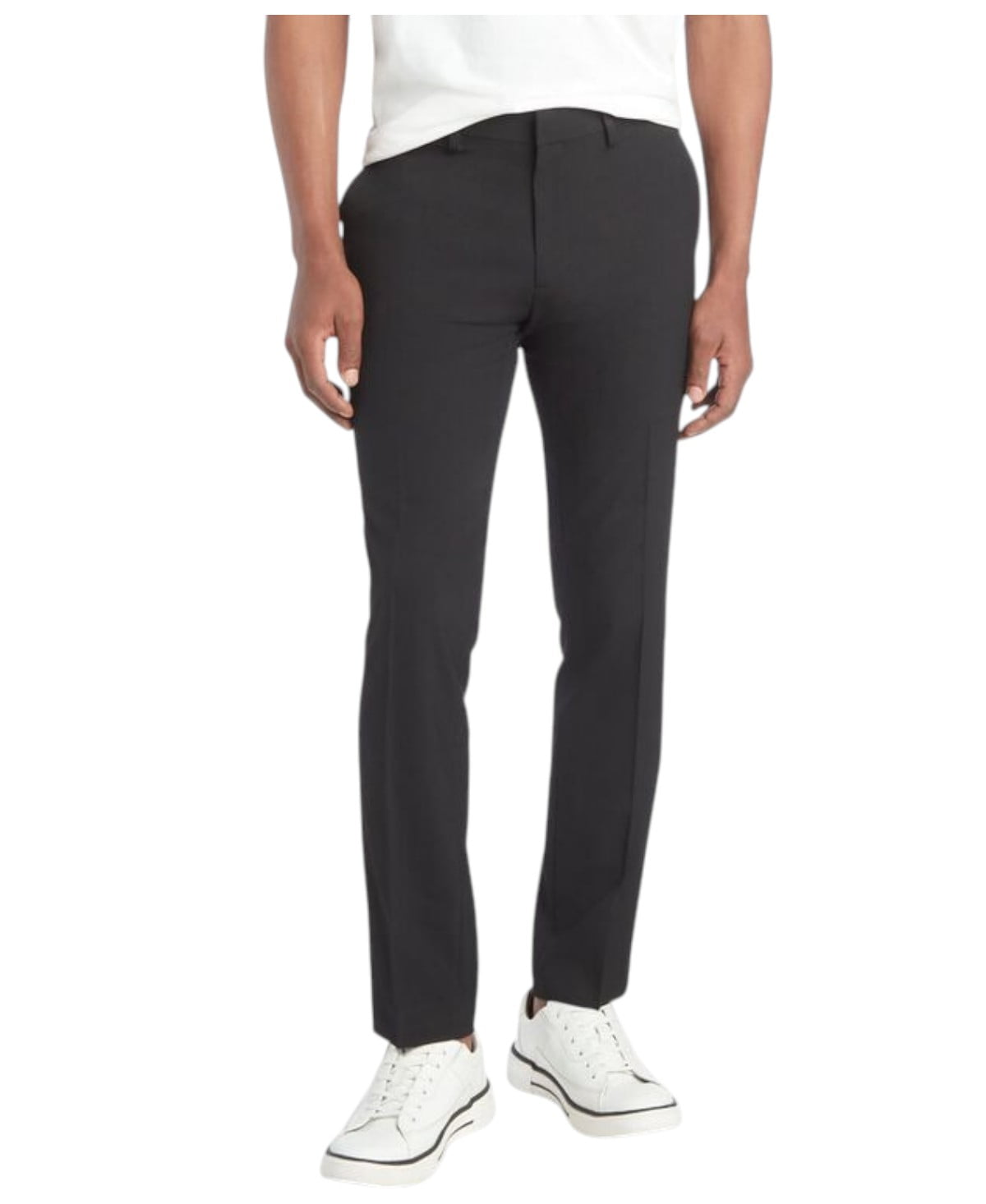 slim fit dress slacks Kenneth Cole Reaction Men's Straight Hem Suit Pants, Black, 32 x 32