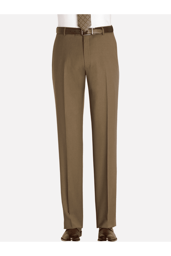 Reaction Men's Slim Fit Techni-Cole Dress Pants, Taupe 34 x 32