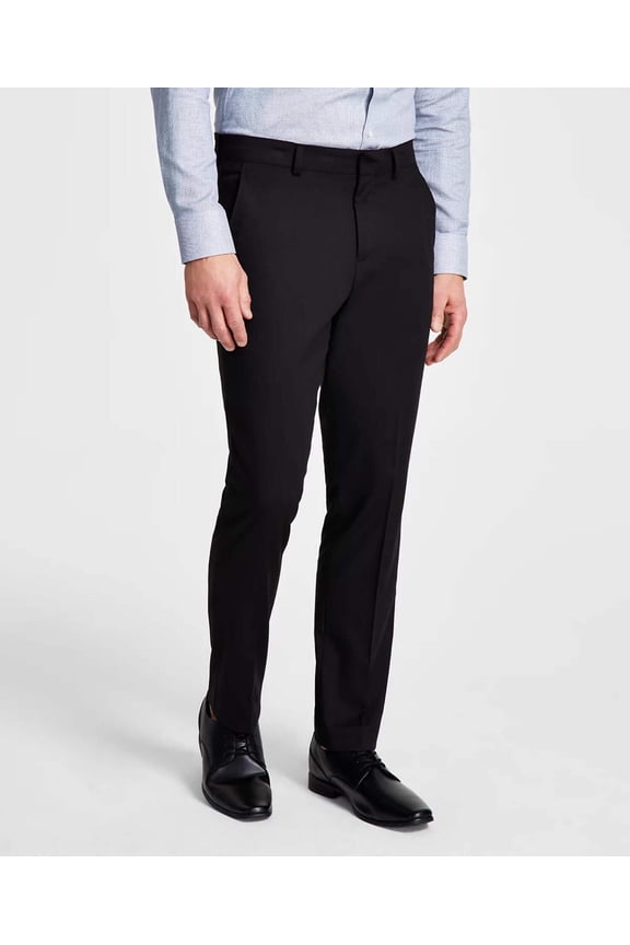 Men's Techni-Cole Suit Separate Slim-Fit Pants Color: Black Size: 36x30