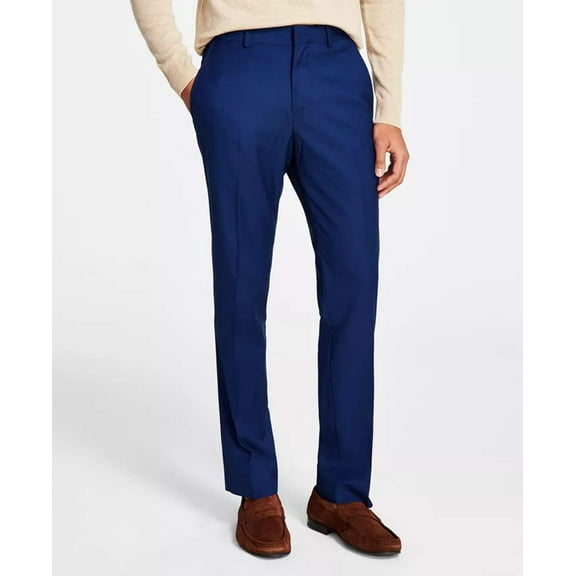 Men's Techni-Cole Suit Separate Slim-Fit Pants Color: Blue Size: 36x30