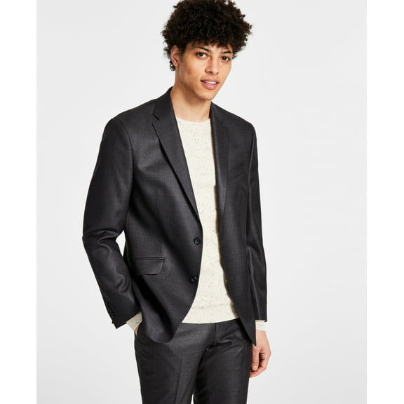 Kenneth Cole Reaction Men's Techni Cole Suit Separate Slim Fit Suit Jacket Gray Size 38