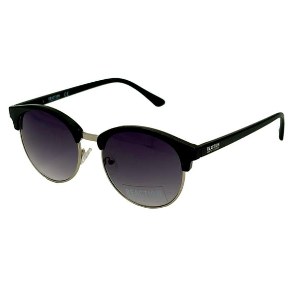 Kenneth Cole Reaction Mens Black Sunglass Round Metal Plastic KC1409. 1B