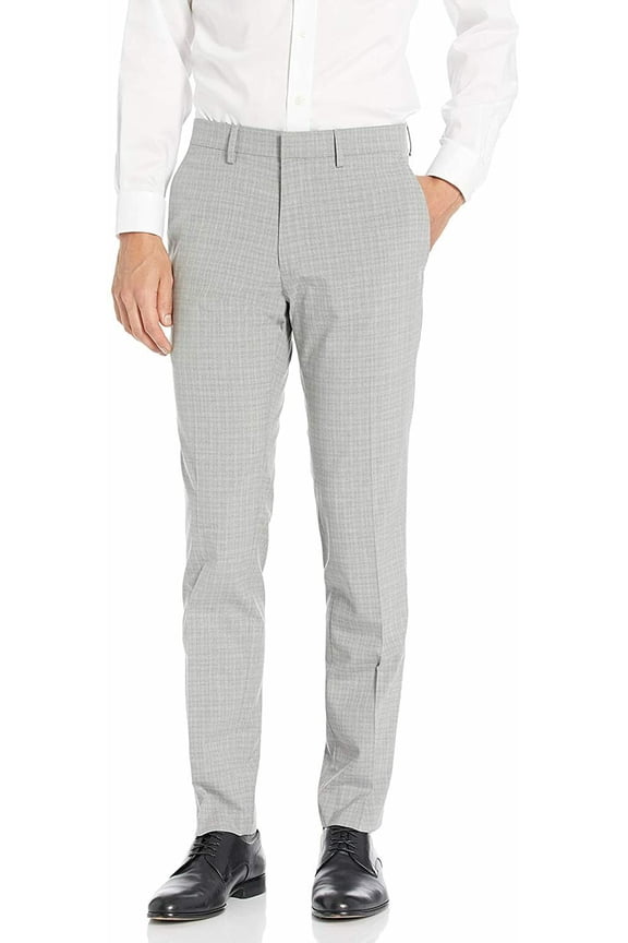 Reaction Mens Dress Pants 32X30 Slim Stretch Gray 32