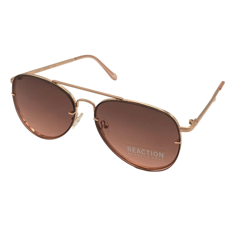 Kenneth Cole Rose Gold Aviator Sunglasses Kenneth Cole KC7218 28H Rose Gold Polarized Aviator  main image 4
