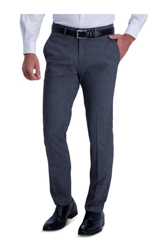 Mens Gray Windowpane Plaid Pants 34 X 30