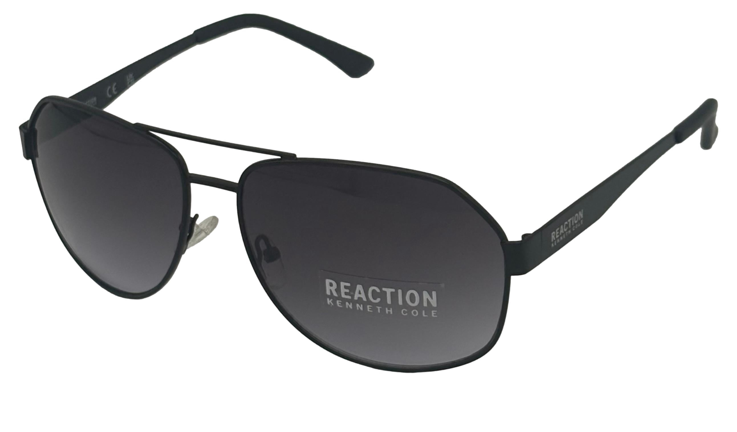 KENNETH COLE WOMENS SUNGLASSES 2-TONED BLK AVIATOR, NWT KENNETH COLE REACTION SUNGLASSES BLACK KC1310 01B 140 TEMPLE  main image 3