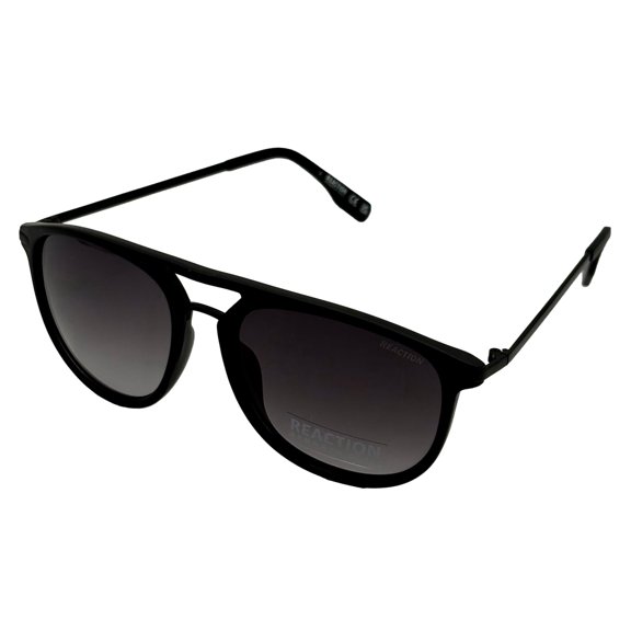 Kenneth Cole Reaction Mens Matte Black Plastic Aviator, KC1435. 2B