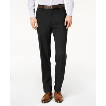 Kenneth Cole Reaction Men's Modern-Fit Micro-Check Dress Pants - Black