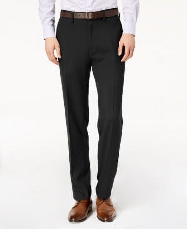 Kenneth Cole Reaction Men Modern fit Dress Pants 36 / 32 Black Solid ...