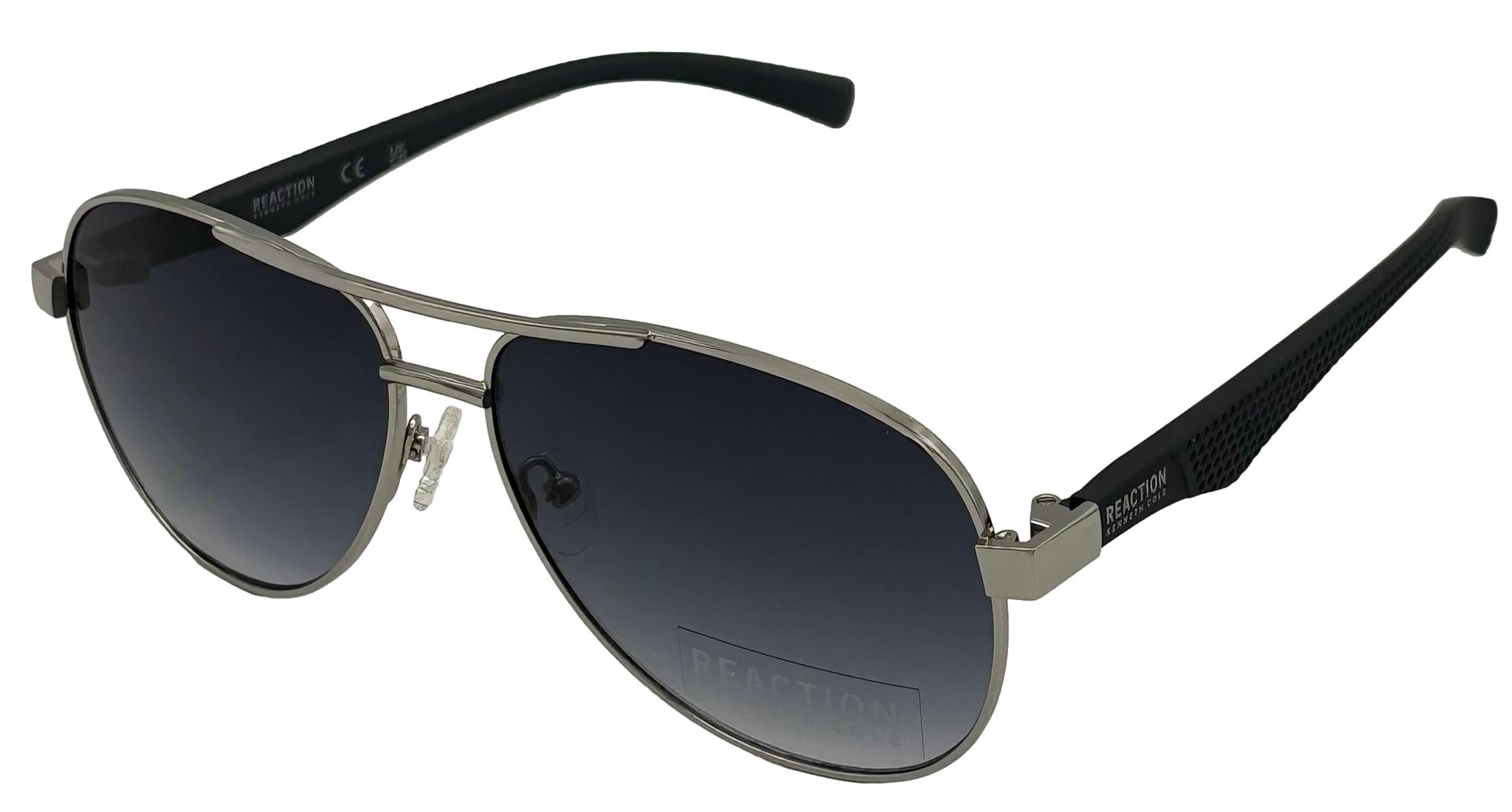 Kenneth Cole Reaction Mens Nickeltin Metal Aviator Sunglass, KC1431. 10W