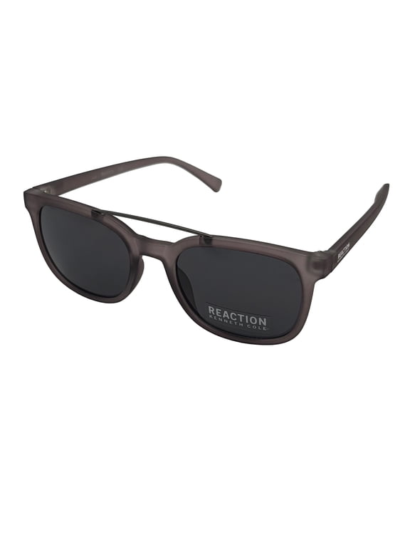 Reaction Mens Plastic Frosted Grey Square Sunglass KC1390. 20A