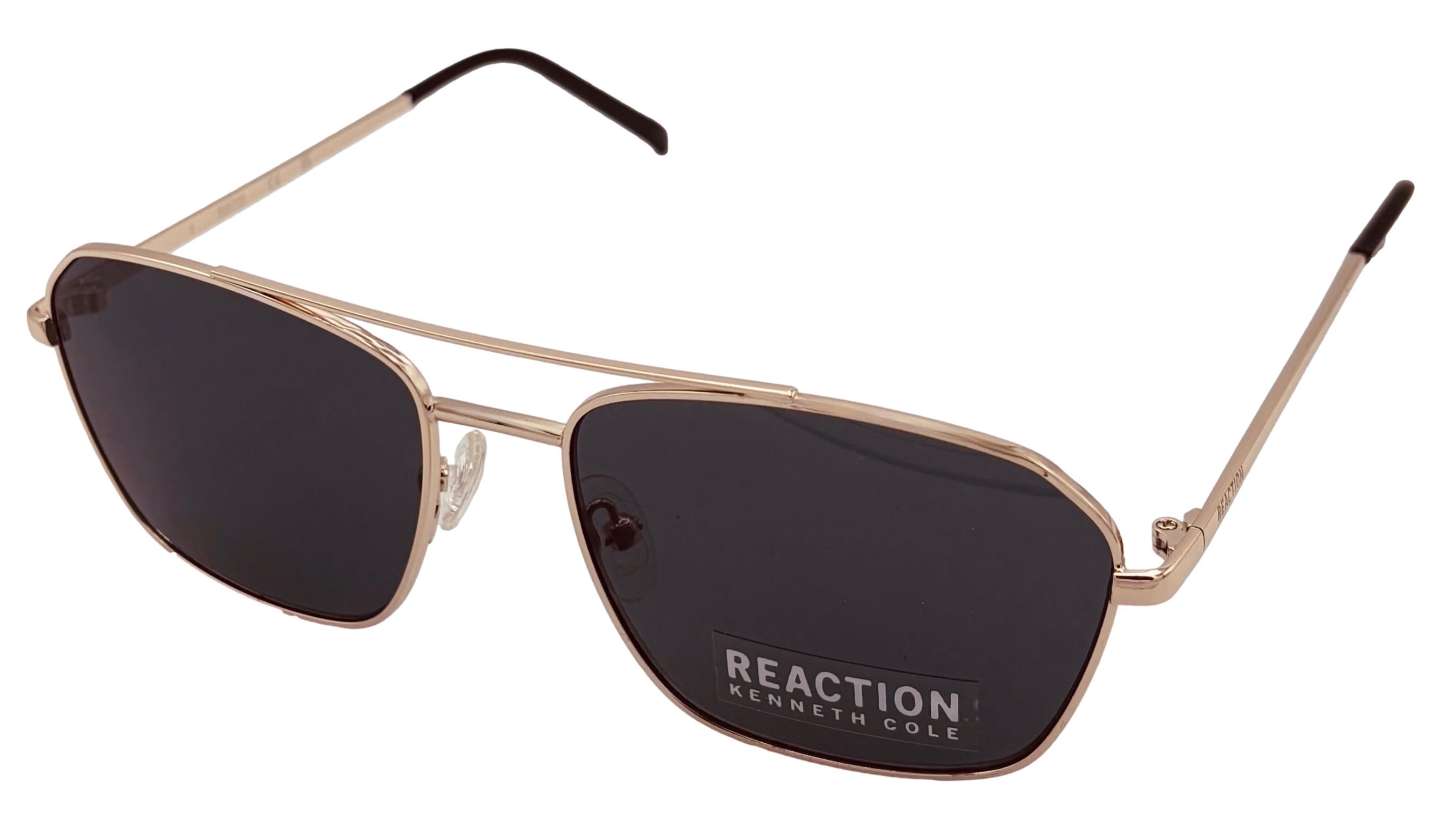 Kenneth Cole Reaction Mens Rectangle Gold Metal Sunglass  display picture 2